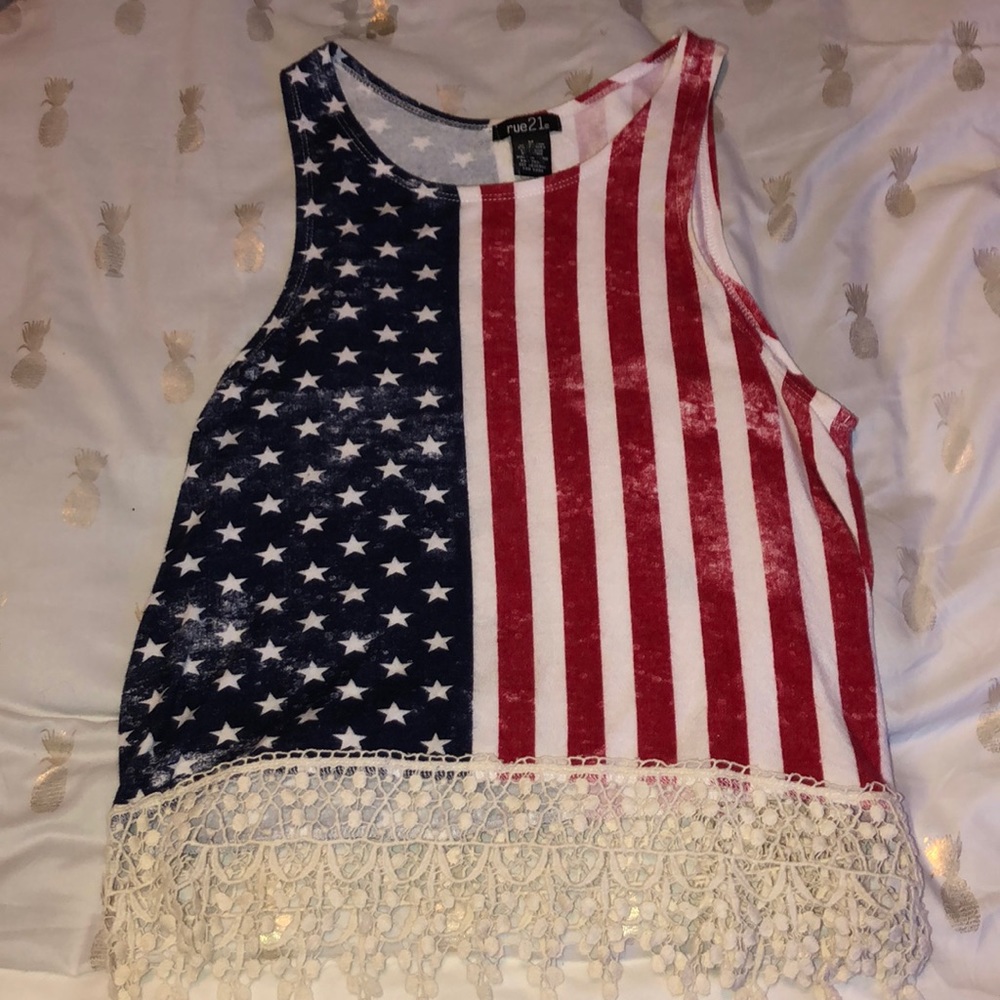 American flag tank top